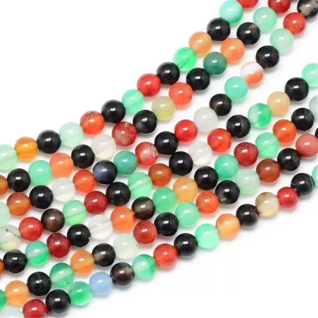 Margele agat multicolor  4-5mm
