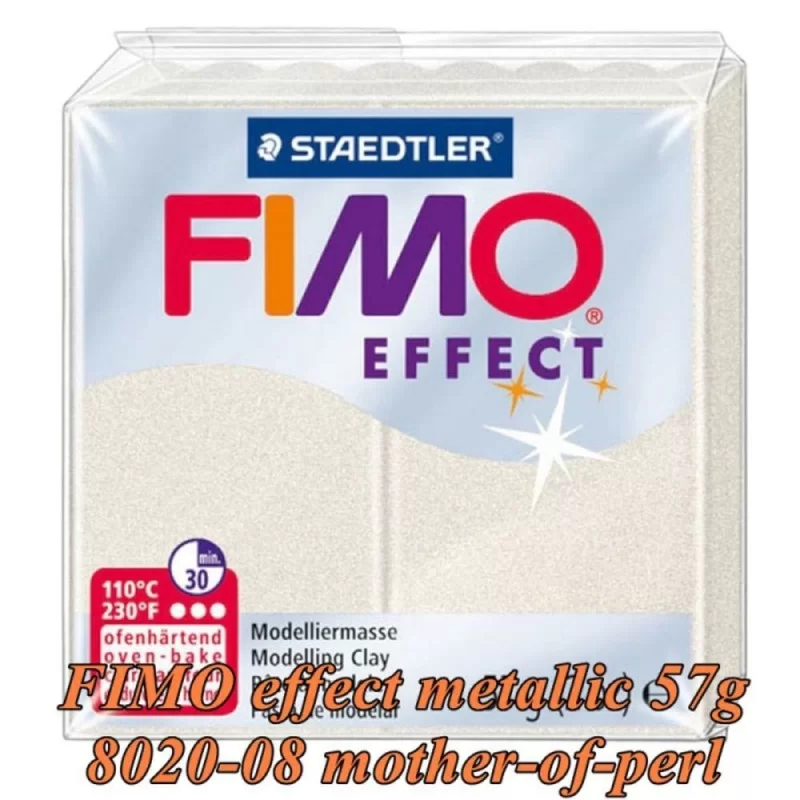 FIMO Effect Metallic 57g alb perlă
