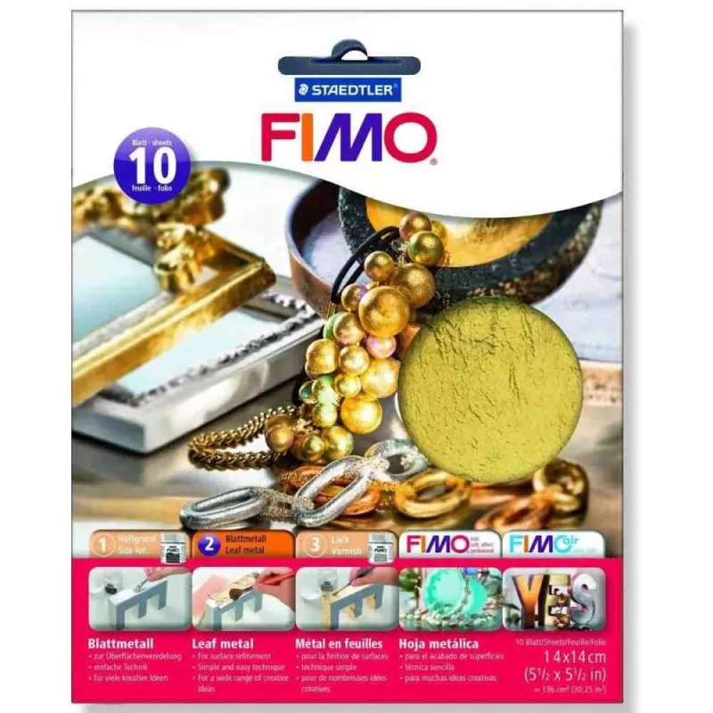 FIMO set 10 foițe metal