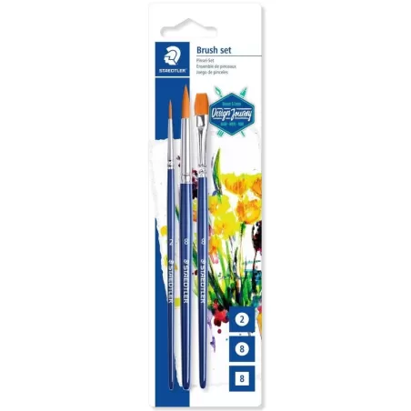 Pensule pictură din lemn 16cm Staedtler -set 3 buc 989 SBK3-3