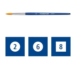 Pensule pictură din lemn 16cm Staedtler -set 3 buc 989 SBK3-3