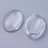 Cabochon oval din sticlă transparentă