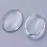 Cabochon oval din sticlă transparentă