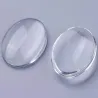 Cabochon oval din sticlă transparentă