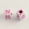 Mărgele acrilice litere cub