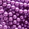 Mărgele sticlă perlate purpurii