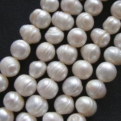 Mărgele perle de cultură albe