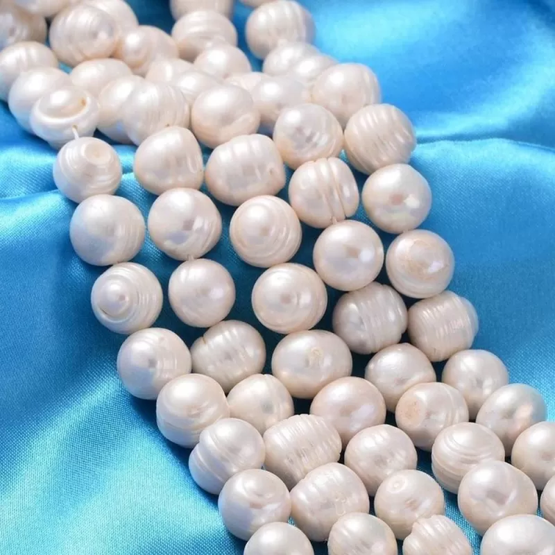 Mărgele perle de cultură albe
