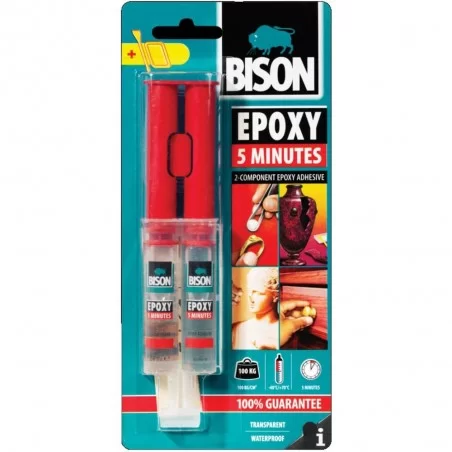 Adeziv BISON epoxy bicomponent 5min transparent 24ml