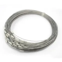 Bază colier din sârmă siliconată, argintie