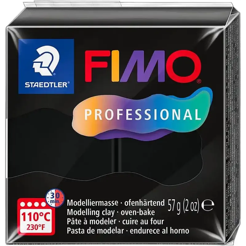 Pastă de modelaj FIMO Professional 57g negru Pastă de modelaj FIMO Professional 57g negru