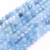 Mărgele aquamarin fațetate