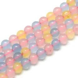 Mărgele calcedonie multicoloră