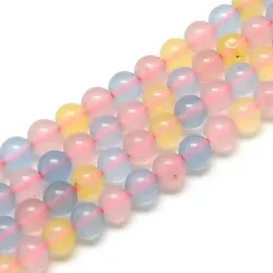 Mărgele calcedonie multicoloră