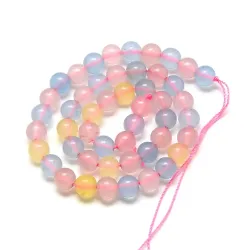Mărgele calcedonie multicoloră
