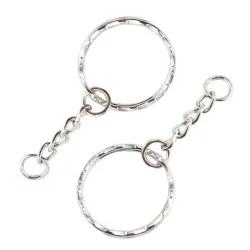 Seturi breloc chei: 2 inele, 2 lanțuri, 2 zale