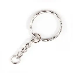 Seturi breloc chei: 2 inele, 2 lanțuri, 2 zale
