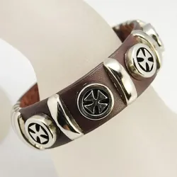 Brățări piele cu ținte în cruce, maro