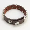 Brățări piele cu ținte în cruce, maro