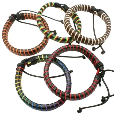 Brățări piele, textile și imitație