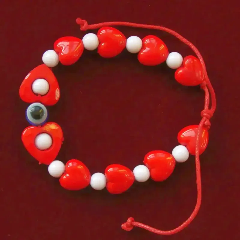 Brățări mărțișor 10mm inimioare