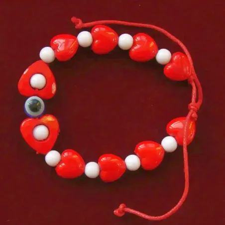 Brățări mărțișor 10mm inimioare