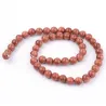 Mărgele goldsand maro 8mm, șirag 35cm~48buc