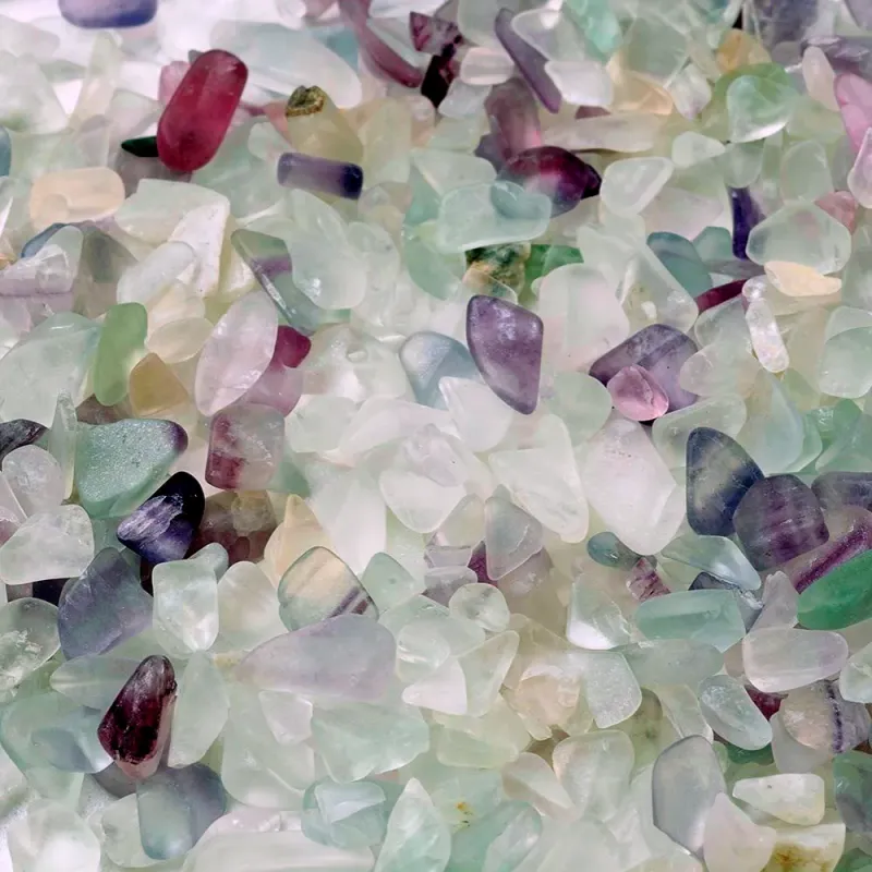 Chipsuri fluorit negăurite 3-5mm, 50g