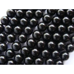 Margele perle imitatie sidef 12mm negre -1buc