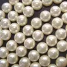 Margele perle imitatie sidef 12mm alb-bej -1buc