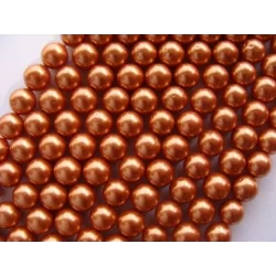 Margele perle imitatie sidef 10mm aramiu -1buc