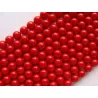 Margele perle imitatie sidef 10mm rosii -1buc