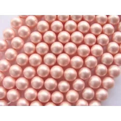 Margele perle imitatie sidef 12mm roz -1buc
