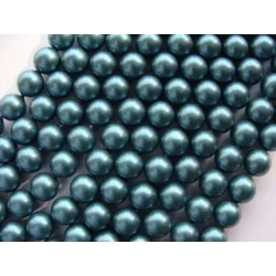 Margele perle imitatie sidef 8mm cyan inchis-10buc