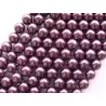 Margele perle imitatie sidef 8mm purpuriu -10buc