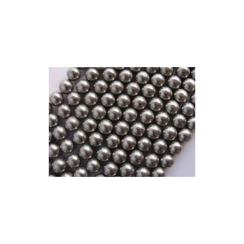 Margele perle imitatie sidef 8mm gri -10buc