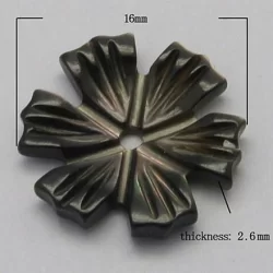 Margele sidef floare neagra 16mm -1buc