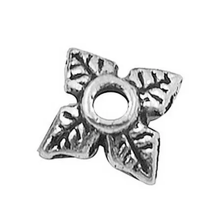Capacele margele  6mm -10 buc argintii