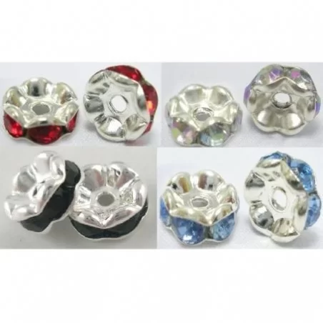 Margele rhinestone colorate -5buc