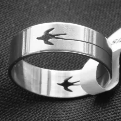 Inele inox barbati, tip verigheta, 16-20mm