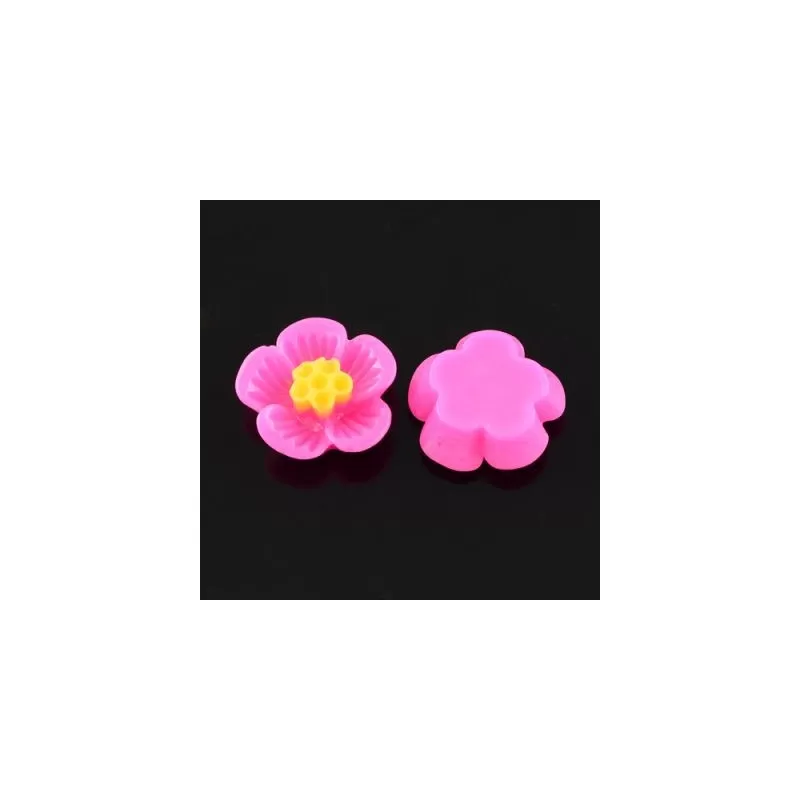 Cabochon rasina flori 16mm