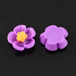 Cabochon rasina flori 16mm