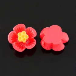 Cabochon rasina flori 16mm