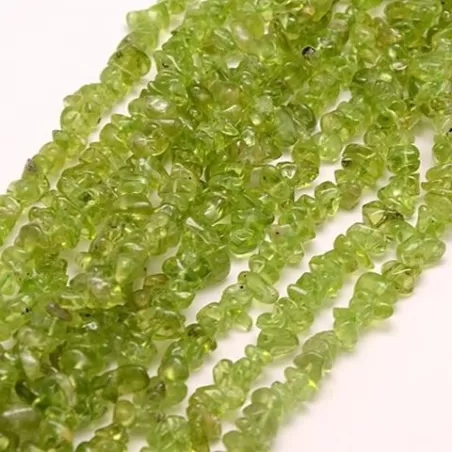 Margele peridot chipsuri 4-7mm 39cm