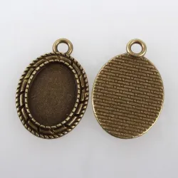 Cabochon oval mic bronz » Accesorii bijuterii GemSale.ro